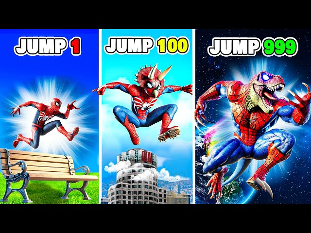 Spiderman Upgrades into a Different DINO with Every Jump