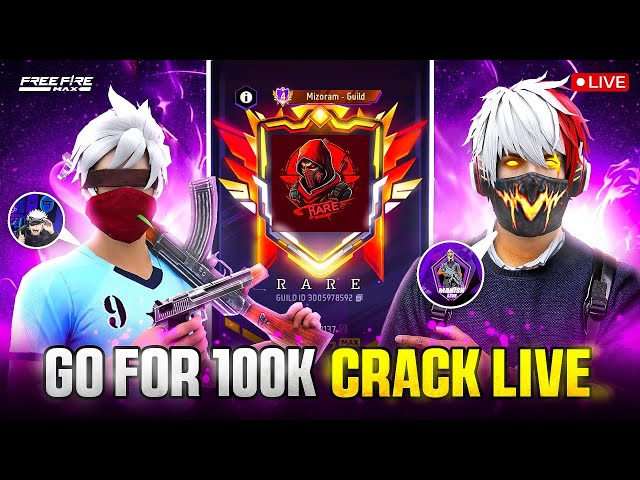 GO 100k  CRACK LIVE🚀 1vs4 WITH SUBS🤡 -1v2 -1v3-1v4🔥 #shorts #live #freefire #shortsfeed #shortslive