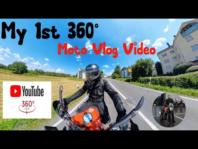 My 1st 360° Moto vlog Video !! A beautiful view of German Villages and then the German Autobahn !!