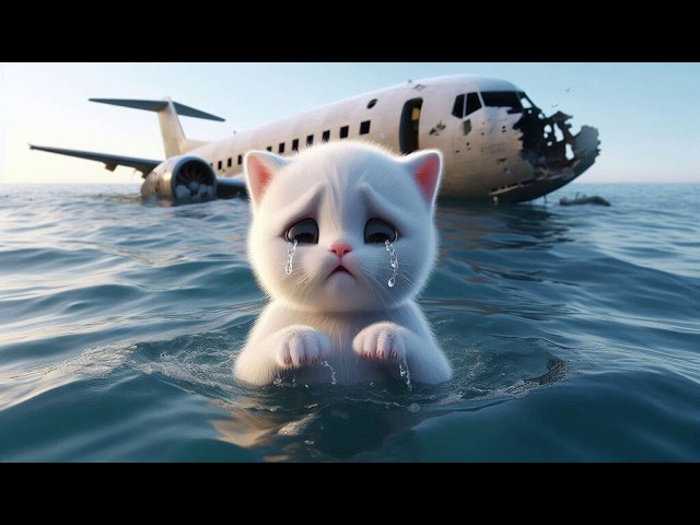 Poor Kitten was Plane Crash😿✈️ #cat #cute #ai #catlover #catvideos #cutecat #aiimages #aicat