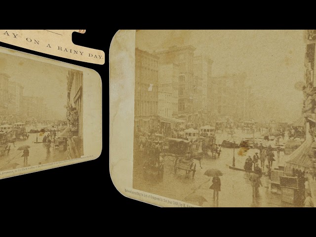 Broadway on a Rainy Day, NYC ~1859 (VR 3D still-image)