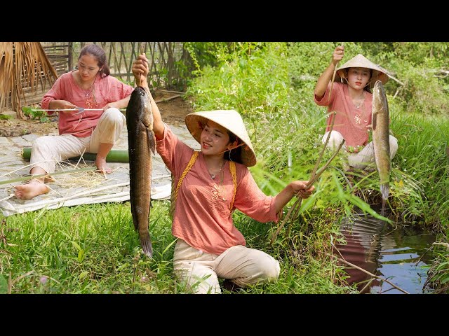 FULL VIDEO: Unique Fishing, Harvesting MANY FISH, LARGE CLAMS & SNAILS...Going to Market to Sell