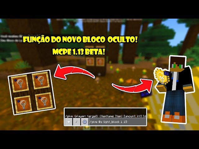 VEJAM! ESSA É A FUNÇÃO DO NOVO ITEM OCULTO ADICIONADO AO MINECRAFT PE VERSÃO 1.13 BETA!