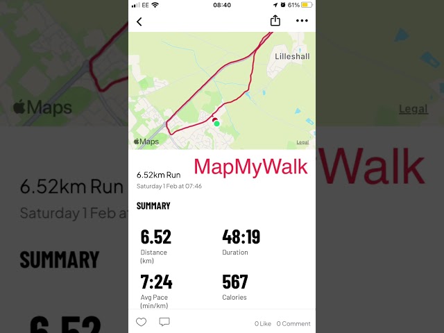 MapMyWalk And Strava; Used Both To Record My #morningrun #healthylifestyles #shorts #consistency