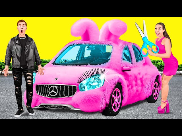 Pink Car vs Black Car Challenge | Crazy Challenge by TeenTeam