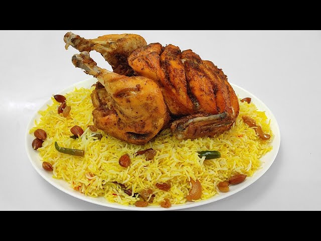 Steam Roast Full Chicken Fry with Zafrani Rice | Delicious Easy Recipe | Dawat Special Recipe