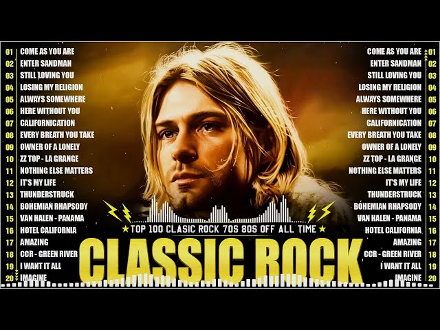 Classic Rock Songs 70s 80s 90s🔥Metallica, Nirvana, ACDC, Queen, Aerosmith, Bon Jovi, Guns N Roses