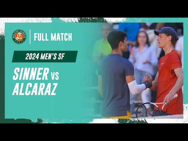 Alcaraz vs Sinner 2024 Men's semi-final Full Match | Roland-Garros