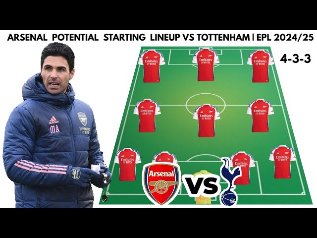 ARSENAL VS TOTTENHAM | Potential starting lineups EPL MATCHWEEK 21 | 2024/2025