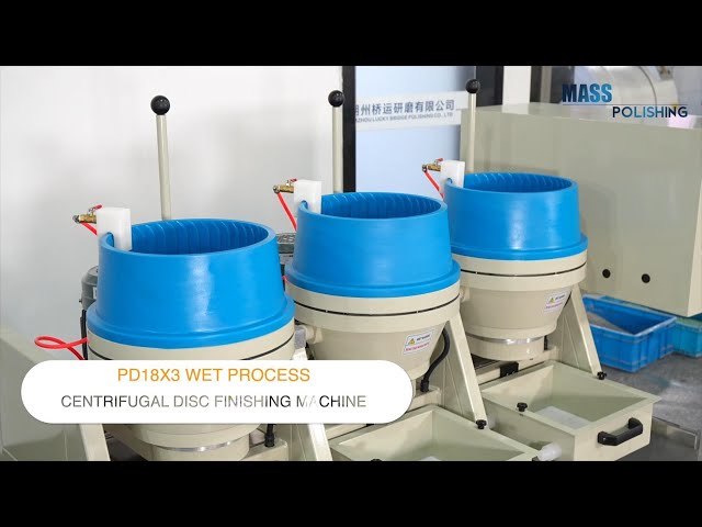 PD18L x3 Centrifugal Disc Finishing Machine Rotary Tumbling Wet Process　Jewelry Polishing Machine