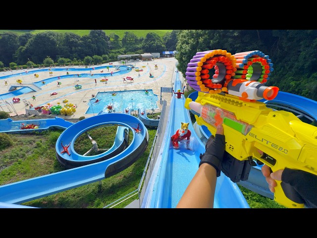 Nerf War | Water Park & Spa Battle 29 (Nerf First Person Shooter)