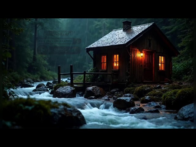 Heavy Rain Lullaby | Relaxing Nature Sounds & Night Meditation, Focus on Study, Relieve stress #rain