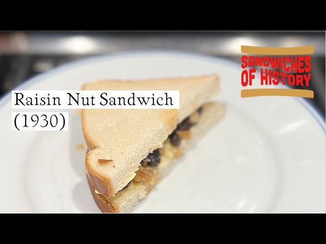 Raisin and Nut Sandwich (1930) on Sandwiches of History⁣