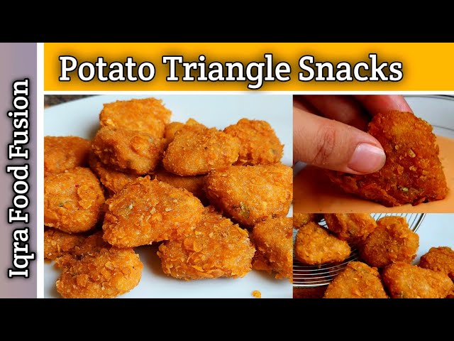 Potato Triangle Snacks Recipe || How To Make Snacks || Lunch Box Ideas || Iqra Food Fusion