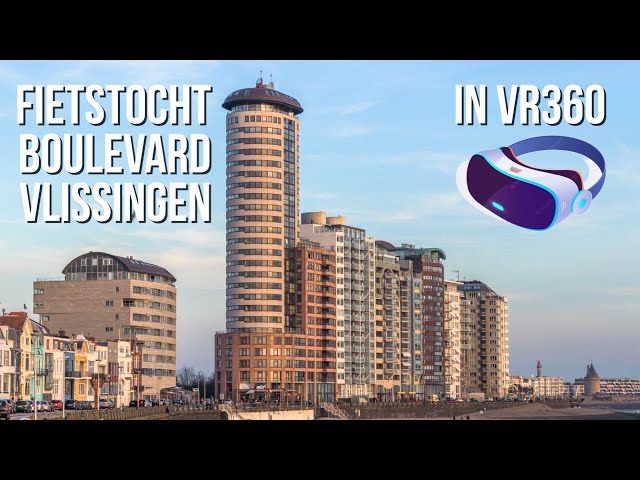 Cycling on the Boulevard in Vlissingen in 360 VR