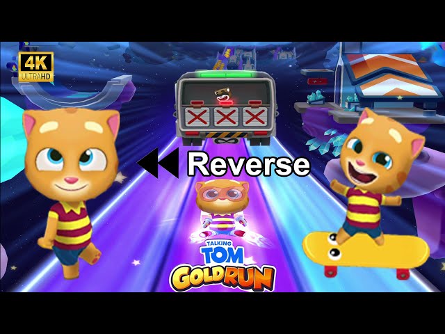 Talking Tom Gold Run Update Ginger Gameplay Walkthrough 4K Part 06 Reverse UHD 60 FPS (Fullscreen)