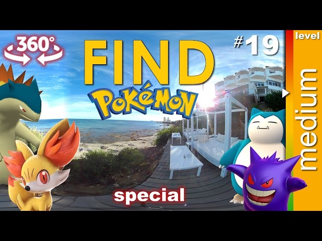 SPECIAL #3: Find 4 Pokemon + secret one (medium) - Pokemon VR 360 video. Game 19