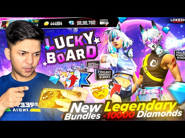 Free Fire New Legendary Lucky Board Event wasting 15,000 Diamonds 💎 Garena Free Fire