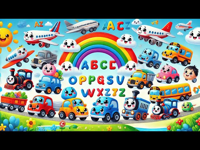 ABC Song with Vehicles | Fun Alphabet & Phonics Learning for Kids!