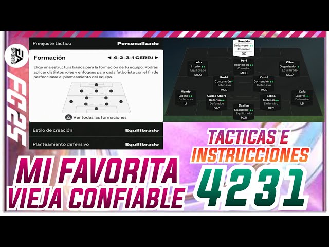 ✅ 4231 MI FORMACION FAVORITA DE FC 25 | MEJORES TACTICAS E INSTRUCCIONES 4231 FC 25 POSTPARCHE