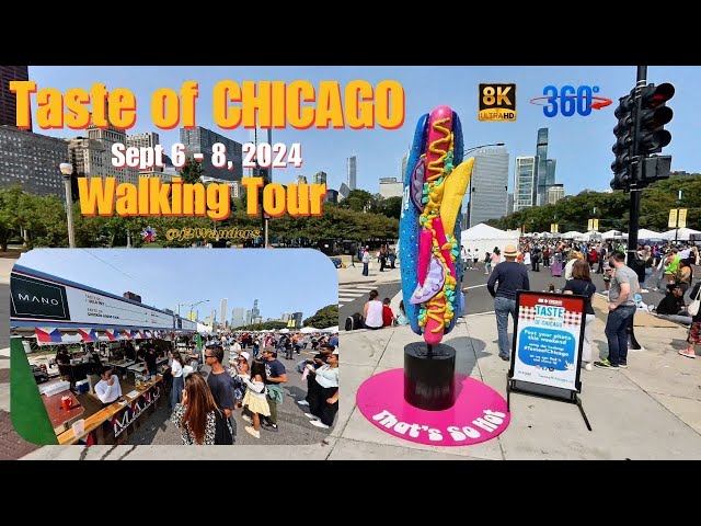 360° 8K Virtual Walking Tour of Taste of Chicago 2024 | Food, Fun & Flavor! | U.S.A