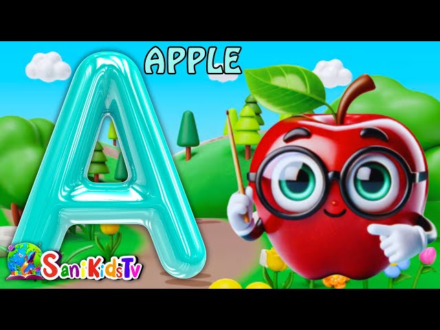 Phonics Song with TWO Words - A For Apple - ABC Alphabet Songs with Sounds for Children