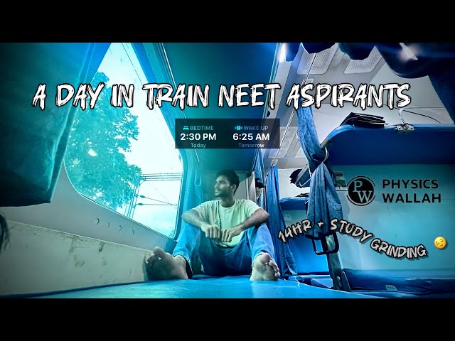 16 Hr Study 📚🔥 In a Train 🚊 | Neet Aspirants | Vibes+ Cinematic Feel 🌿 1+1 AC