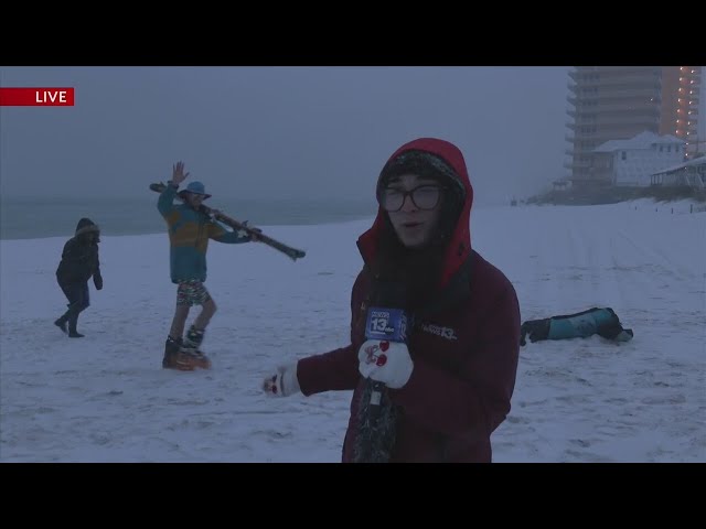 Snow skiing on Panama City Beach