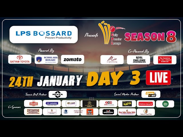 LIVE: - Day 3 - LPS Bossard Gully Premier League - 2025