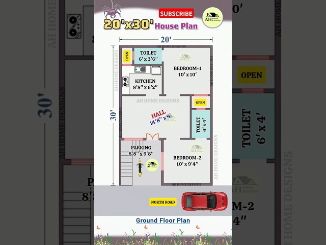 20x30 House Plan, 20*30 2bhk House Design with Porch, 20/30 Home Plan, #housedesign #shorts #ytshort