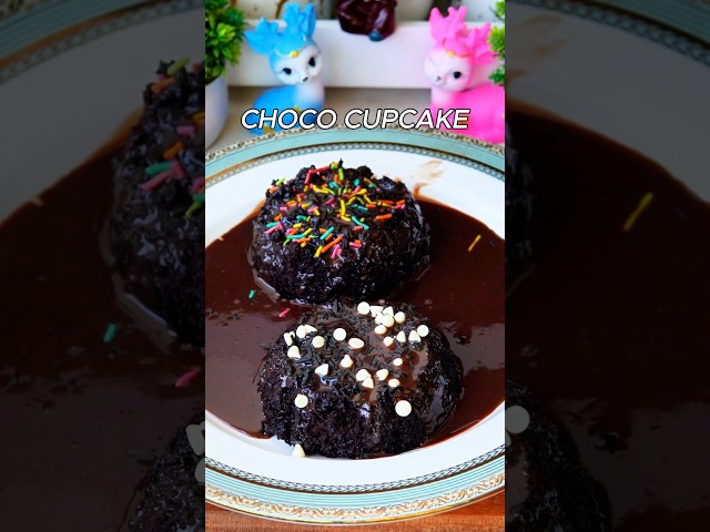 Delicious Choco Cupcake Recipe 🍫🧁 | Quick & Delicious Cupcakes in Minutes #shorts #cupcake #choco