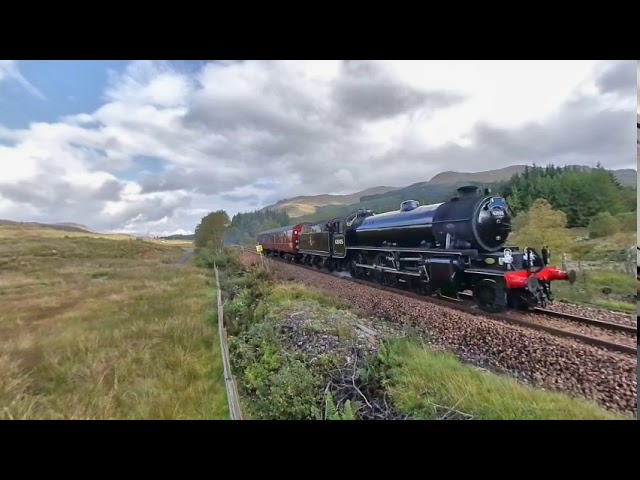 Steam engine 62005 south of Crianlarich on 20 09 28 at 1517 in VR180