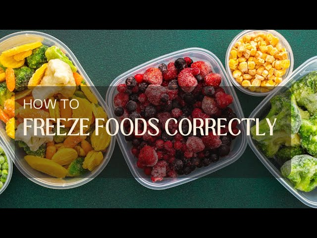 How to Freeze Foods Correctly