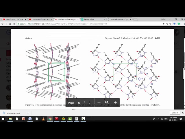 hirshfeld surface analysis di + de calculation