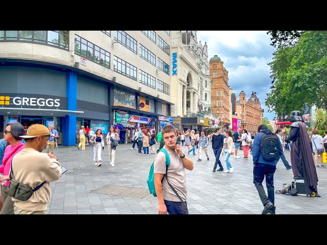 Walking Tour of LEICESTER SQUARE in Central London - Summer in the UK | 4K HDR