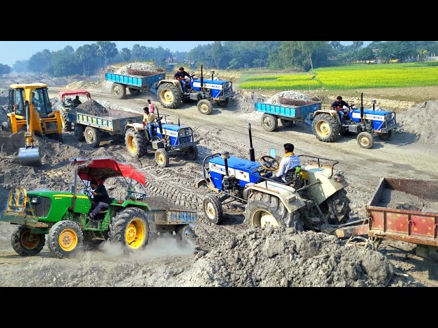 New Jcb 3dx Backhoe Machine And Mahindra Swaraj Sonalika Sikandar Eicher John Deere Tractor Load