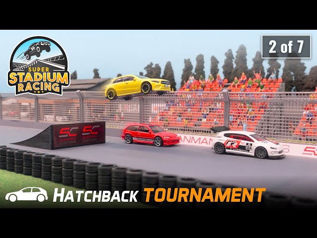 Hatchback Tournament (2 of 7) That Was A HUGE JUMP Man! #diecastracing