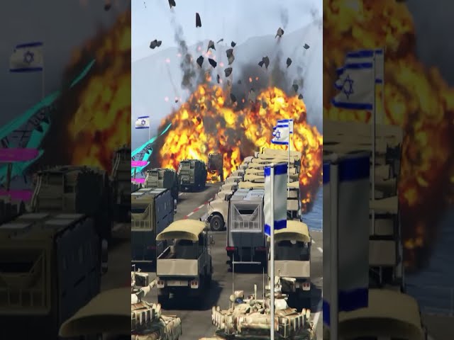 Irani Fighter Jets & War Helicopters Attack on Israeli Military Aircraft & Oil Supply Convoy -GTA 5