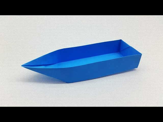 How to Make a Paper Boat (Canoe) for Kids that Floats - Origami Boat Tutorial