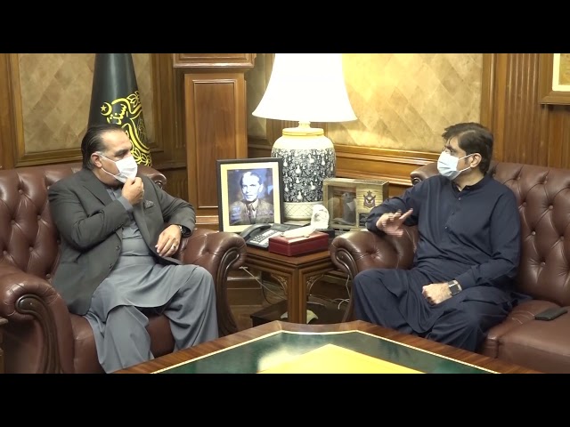 Sindh Chief Minister Syed Murad Ali Shah and Sindh Governor Imran Ismail  Meeting Governor House