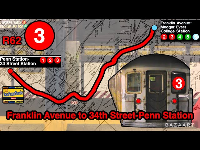 On Board MTA NYC Subway: 148th Street bound R62 (3) train #1357 Franklin Av to 34th St-Penn Station