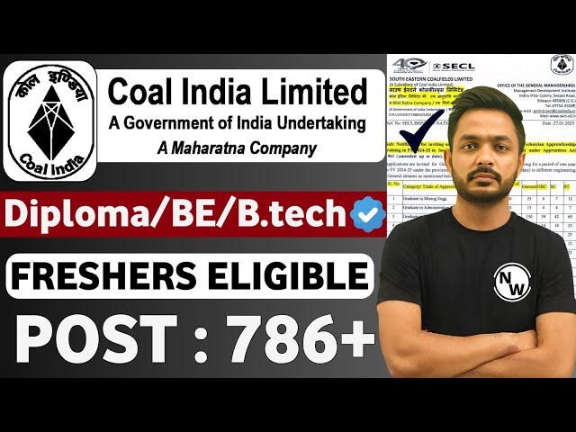 Coal India (SECL) Recruitment 2025 | Freshers | Job Vacancy 2025 | SECL Vacancy 2025 | Latest Jobs