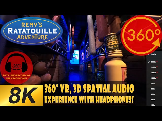 Remy's Ratatouille Adventure 8K 360 VR with 3D spatial audio