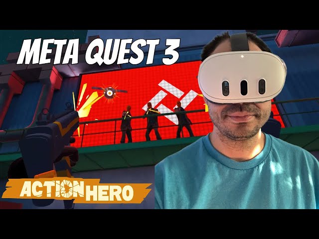 Meta Quest  2 / 3 / 3s Action Hero VR Gameplay + Review | Superhot VR But With Movie Action Levels!