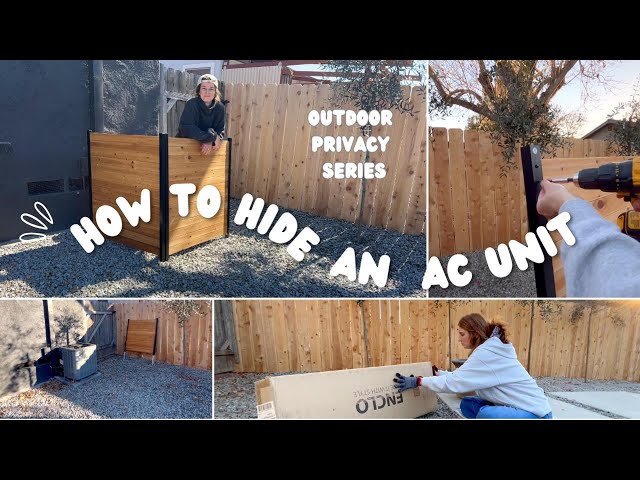 How to Hide an AC Unit  - Renter Friendly DIY and Enclo Product Review - Outdoor Privacy (Part 1)