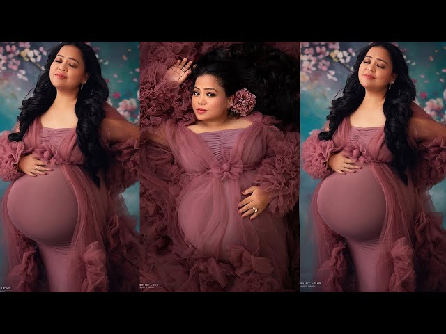 Bharti Singh Flaunting her Big Baby Bump in her Maternity shoot with her New born Baby