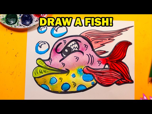 Fish Art Lesson for Kids!