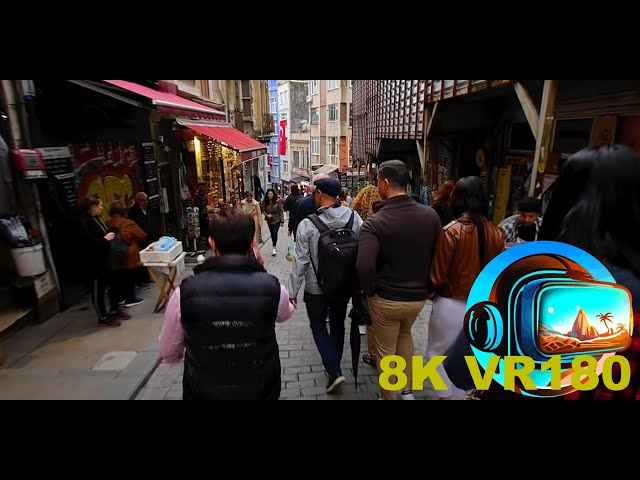 WALK Whats the shopping like near Galata Tower ISTANBUL TURKEY 8K 4K VR180 3D Travel