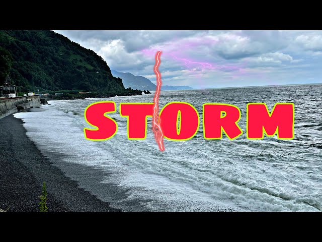 БАТУМИ море бушует / шторм / Batumi the sea is raging /storm