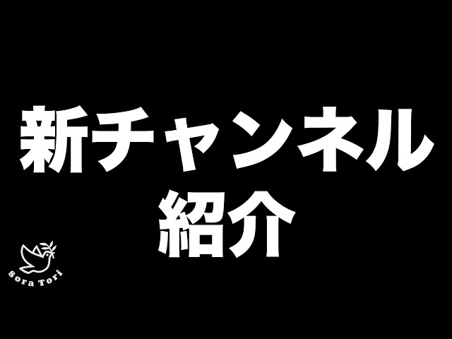 【お知らせ】SoraToriの新チャンネルができました！